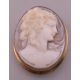 A 9 ct gold mounted cameo pendant on chain and a cameo brooch. Pendant 2 cm high, brooch 3. - Image 4 of 5