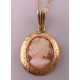 A 9 ct gold mounted cameo pendant on chain and a cameo brooch. Pendant 2 cm high, brooch 3. - Image 2 of 5
