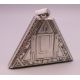 A silver pocket watch in the Masonic style. 5 cm high. - Image 2 of 4