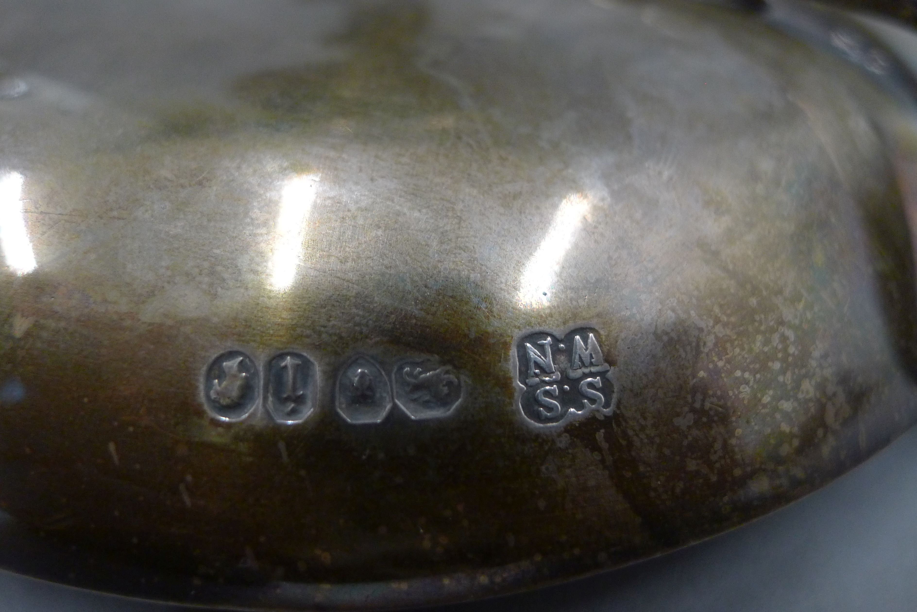 A silver tazza (the foot and handles possibly silver plated) and a plated tea set. The former 22. - Image 13 of 13