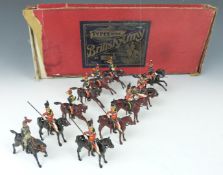 Britains Types of the British Army lead model soldiers comprising 11 cavalry soldiers, 51, in
