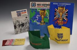 A collection of England 1966 FIFA World Championship ephemera comprising July 11-30 programme, Jules