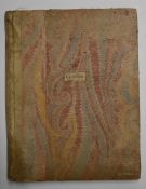 Georgian note or sketch book containing 25 blank pages of laid paper, some with Van Gelder