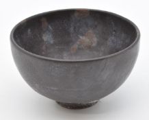 Chinese Song style pottery Jizhou tea bowl with copper and black glaze, diameter 12cm in