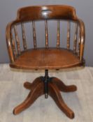 Elm seated captain's or office desk chair