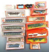 Fifteen Hornby and Lima 00 gauge model railway coaches and wagons, all in original boxes.