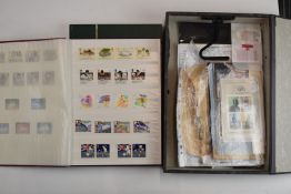 A box file containing a GB & Commonwealth stamps collection from QV to modern, mint and used, in two