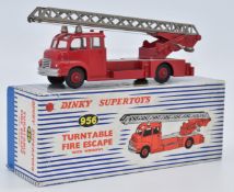 Dinky Supertoys diecast model Turntable Fire Escape with red body and hubs and silver ladder, 956,