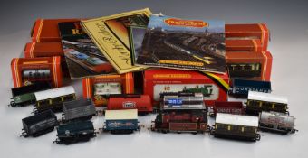 Twenty-three Hornby 00 gauge model railway locomotives, coaches and wagons including GWR 4-6-2