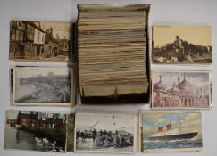 A collection of loose Edwardian and later postcards, all world, mainly topographical