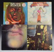 Approximately 60 albums including Black Sabbath, Led Zeppelin, Bob Dylan, The Doors, Pink Floyd, The