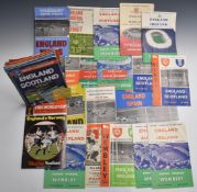 Thirty-six England international football programmes mainly from the 1960's together with a Scotland