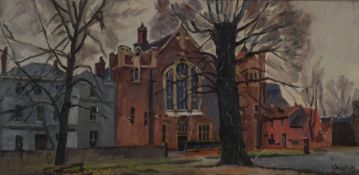David-Louis Ghilchick (1892-1974) oil on canvas 'Wimbeldon', signed lower right, 29 x 60cm, in