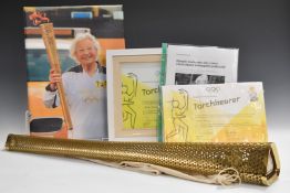 2012 London Olympics relay torch with certificate, ephemera and original bag, relating to former