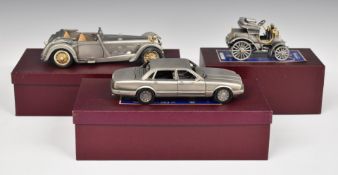 Three Daimler 100 Years of British Motoring white metal models, all limited edition of 220, in