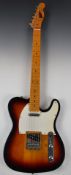 Partcaster Telecaster style electric guitar with Squire body and Fender neck