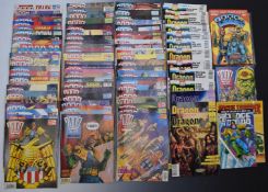 Seventy-two 2000AD comics including 3 annuals, together with 14 issues of 'Dragon Magazine' early