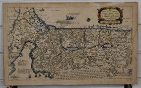 Richard Blome 17thC map The Forty Years Travels of the Children of Israel out of Egypt through the