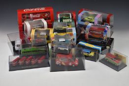 Thirty Oxford Diecasts mainly 1:43 and 1:76 scale diecast model vehicles including Coca-Cola,