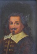 17thC oil on panel, portrait of Jan Both (1610-1652), titled and dated verso Jan Both Munich 1650,