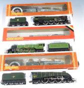 Three Hornby 00 gauge model railway locomotives comprising L.N.E.R. Class A3 Flying Scotsman R.