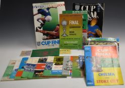 Forty-four cup final football programmes from the 1950's onwards, almost all played at Wembley