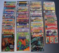 Fifty-four silver and bronze age DC comics, titles include Batman, Jimmy Olsen, Detective Comics,