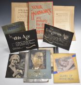 Ten vintage optician's shop display advertising boards including headaches resulting from eyestrain,