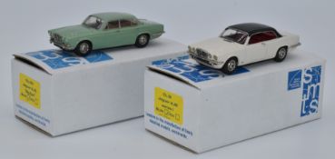 Two SMTS (Scale Model Technical Services) 1:43 scale diecast model vehicles Jaguar XJ6 Series I CL3I