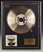 The Rolling Stones - Let It Bleed, framed gold disc