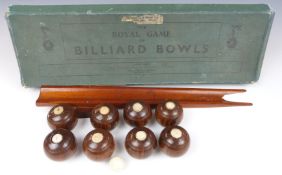 The Taylor-Ralph Company Limited The Royal Game of Billiard Bowls lignum vitae carpet bowls set,