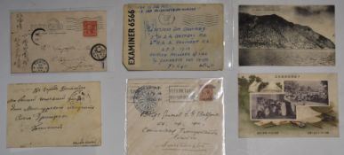 An interesting collection of world postal history / postcards predominantly from Japan, Hong Kong,
