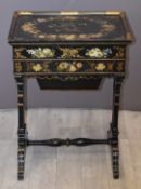 19thC royalcore Jennens and Betteridge style tray top side table with single drawer, W53 x D39 x