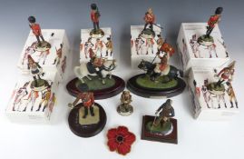 Eleven Chas C Stadden Studios The Stadden Edition metal model soldiers including Cavalry officers,