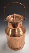 Vintage Stroud Creamery copper milk churn and cover, H46cm