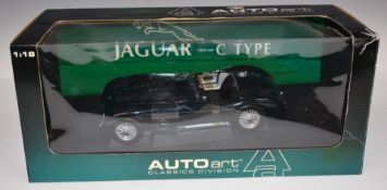 Autoart Classic Division 1:18 scale diecast model Jaguar C Type, in original display box.