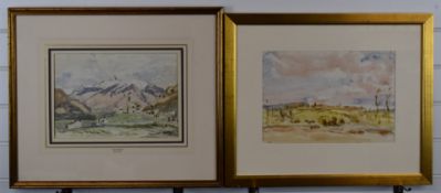 Vernon Wethered (1865-1952) two watercolour landscapes, one titled lower right Bellinzona 1925,