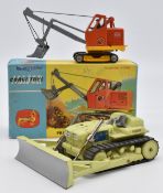 Two Corgi Major Toys diecast model vehicles Euclid TC-12 Tractor with green body and grey tracks