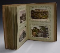 Vintage postcard album containing over 100 topographical postcards, early 20thC onwards, including