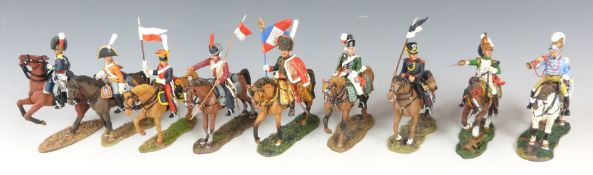 One-hundred-and-twenty Del Prado Cavalry of the Napoleonic War metal model soldiers, all with