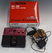 Boss RC-30 Dual Track Looper twin pedal loop station, as new in original box