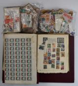 The Lincoln and Strand albums and three stockbooks of mint and used world stamps including China,