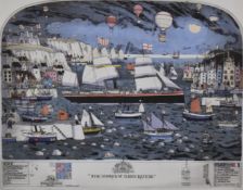 Graham Clarke signed limited edition (196/400) etching 'Bon Chance' or 'The Shores of Albion