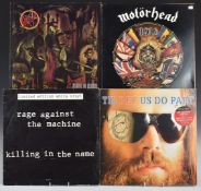 Approximately 30 albums and twelve inch singles including AC/DC, Motorhead, ZZ Top, Rage Against The