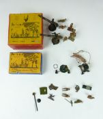 Two Skybirds Anti-Aircraft Section lead model soldier sets AA Gun Officer and Four Men and Sound