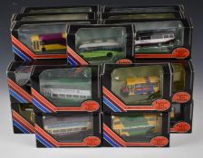Twenty-seven Exclusive First Editions (EFE) diecast model buses and coaches, all in original display