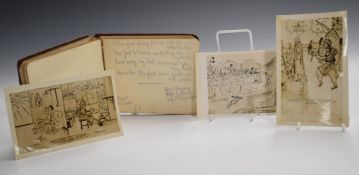 WW1 autograph album containing verses, missives and drawings including nursing interest, together