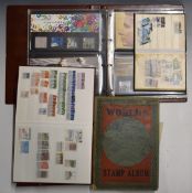 An album of GB presentation packs, two empty stockbooks, three small stockbooks of mainly GB