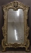 Large pair of ornate royalcore style mirrors with silvered finish, W112 x H202cm