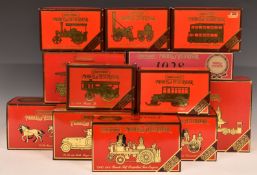 Twelve Matchbox Models of Yesteryear diecast model vehicles including 1929 Scammell 100-Ton Truck-
